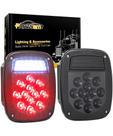 Luzes traseiras de caminhão basculante LED Partsam 33 LEDs Smoke Lens