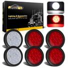 Luzes Traseiras de LED para Trailer Partsam - 4 Polegadas, 6 Unidades, 12V