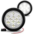 Luzes traseiras de trailer TRUE MODS 4 Round Clear White 10 LED