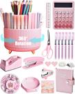 LXEVIHK Conjunto de 20 Acessórios de Escritório Rosa