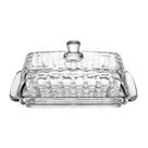 LYOR - Manteigueira de Cristal com Tampa Radial 18cm x 10,5cm x 8cm LYOR - Manteigueira de Cristal com Tampa Radial 18cm x 10,5cm x 8cm
