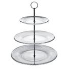 Lyor - Porta Doces 3 Andares de Cristal Renaissance 18,5cm/26,5cm/31,5cm x 35,5cm - Lyor