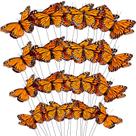 Lyrow, 72 peças, decorações de borboleta monarca, artesanato em penas
