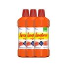 Lysoform Original Desinfetante Bactericida 1 Litro Kit 3