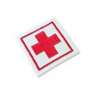 M0049T11 Cruz Vermelha Patch Bordado Termo Adesivo Costura 5x5 cm