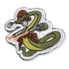 M0073-001 Cobra Belicosa Patch Bordado 6,5x6,5cm