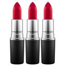 MAC Kit de Maquiagem - 3 Batons Retro Matte Ruby Woo