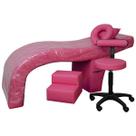 Maca Estética Charme Para Cílios + Mocho + Escada + Capa Plástica material sintético Pink