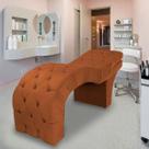 Maca Estética Estofada Reclinável Ergonômica Suede Tati