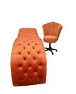 Maca Estética Joe 60X180 cm + Cadeira Mocho Veludo Terracota Facial Cílios E Sobrancelhas Ms Decor Maca Estética Joe 60X180 cm + Cadeira Mocho Veludo Terracota Facial Cílios E Sobrancelhas Ms Decor