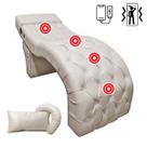 Maca Estética VIP com Massageador Carregador de Celular material sintético Bege SOFA STORE