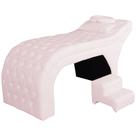 Maca Estofada Estética Capitonê 60 cm Suede Rosa Bebê - FM