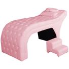 Maca Estofada Estética Capitonê 60 cm Suede Rosa - FM