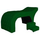 Maca Estofada Estética Capitonê 80 cm Suede Verde - FM