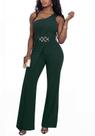 Macacão acelyn One Off Shoulder para mulheres verde tamanho S