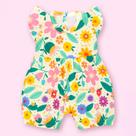Macacão Babado com Estampinhas para Bebê Menina até 12 meses Cor:folhaTamanho:3-6M Macacão Babado com Estampinhas para Bebê Menina até 12 meses Cor:folhaTamanho:3-6M