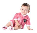 Macacão Bebê Botafogo Curto Rosa - Torcida Baby Macacão Bebê Botafogo Curto Rosa - Torcida Baby