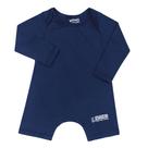 Macacão Bebê com Proteção Solar UV 50+ Manga Longa Azul Marinho Vitho