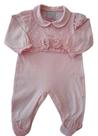 Macacão Bebê Feminino Longo com Pezinho Renda Miniclô Macacão Bebê Feminino Longo com Pezinho Renda Miniclô