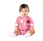 Macacão Bebê Flamengo Curto Rosa - Torcida Baby Macacão Bebê Flamengo Curto Rosa - Torcida Baby