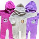 Macacão bebe inverno rn soft fleece quentinho com capuz