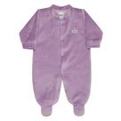 Macacão Bebê Longo Plush Liso Lilás - Sonho Mágico Tamanho:PPCor:Lilás