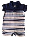 Macacão Bebê Masculino Curto Gola Polo Piu Blu