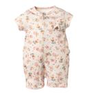 Macacão Bebê Menina Curto com Zíper Rosa Aurora - Hug