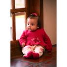 Macacão Bebê Menina Manga Longa Pink Maria Fernanda Tricô Macacão Bebê Menina Manga Longa Pink Maria Fernanda Tricô