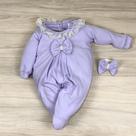 Macacão bebê menina melissa com renda e laço
