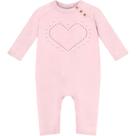 Macacão Bebê Menina Milon em Tricot Estampado cor Rosa
