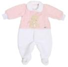 Macacão Bebê Menina Pelo Bordado Inverno Lessa Kids B8894