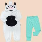 Macacão Bebê Menina Plush Bordado Bichinho + Calça Suedine