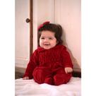 Macacão Bebê Menina Plush Inverno Maria Vitoria Vermelho