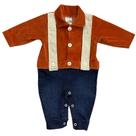 Macacão bebe menino jeans de inverno