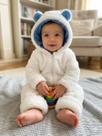 Macacão Bebê Menino Menina Quentinho Carneirinho Teddy Roupa de Bebê Menino Menina