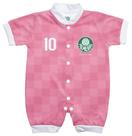 Macacão Bebê Palmeiras Curto Rosa - Torcida Baby Macacão Bebê Palmeiras Curto Rosa - Torcida Baby