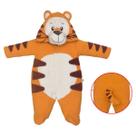 Macacão Bebê Plush Com Pele Fleece Tigre Inverno Upi Uli -