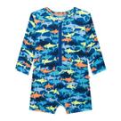 Macacão Bebê Praia Azul UV Dry Proteção UV 50+ Onda Marinha