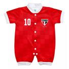 Macacão Bebê São Paulo Vermelho Curto - Torcida Baby