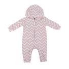 Macacão Bebê TipTop Fleece Longo Listras Rosa - 101216