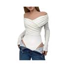 Macacão Casual Feminino Slim Fit Com Decote Em V E Mangas Longas Em Patchwork Outono 2024