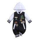 Macacão Com Capuz De Manga Comprida Para Bebês, Meninos E Meninas, Roupas De Praia, Macacão Infantil