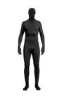Macacão completo Zentai Costume unissex, elastano, elástico, preto L
