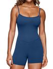 Macacão CRZ YOGA Butterluxe com Alças Finas Acolchoado Marinho P XS
