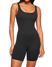 Macacão CRZ YOGA Butterluxe Romper Decote Redondo Preto M