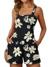 Macacão Curto AUTOMET 2026 Floral Preto