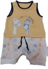 Macacão Curto Bebê Menino Bordado Le Bhua / Paraiso 13757 Macacão Curto Bebê Menino Bordado Le Bhua / Paraiso 13757