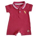 Macacão Curto Bebê Menino Romper com um lindo Bordado Luxo Macacão Curto Bebê Menino Romper com um lindo Bordado Luxo