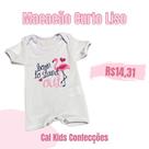 Macacao Curto Canelado Liso 100% Algodao
